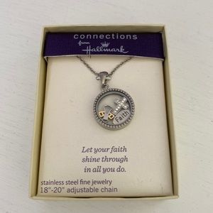 Stainless steel faith necklace